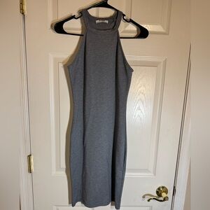 ZARA TRAFALUC Gray Sleeveless‎ Fitted Dress Size Small